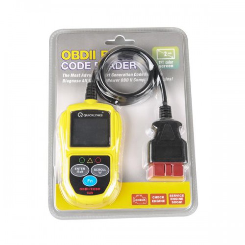 (Free Shipping No Tax) QUICKLYNKS T49 OBDII & CAN Car Code Reader Scanner