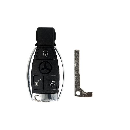 5pcs Best Quality Benz Smart Key Shell 3-button with Single Battery works with Xhorse VVDI BE Key Pro and FBS3 KeylessGo