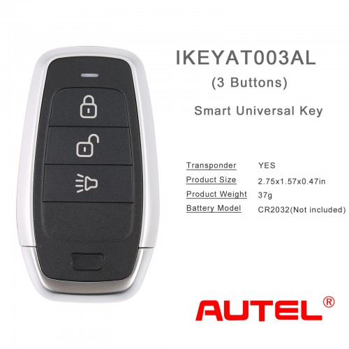 5pcs/lot AUTEL IKEYAT003AL AUTEL Independent 3 Buttons Smart Universal Key
