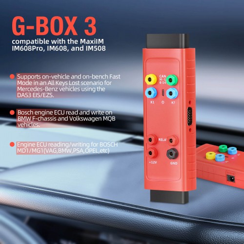 [UK/EU Ship] Autel G-BOX3 Key Programming Adapter For Mercedes and BMW Support Engine ECU Reading/Writing for BOSCH MD1/MG1