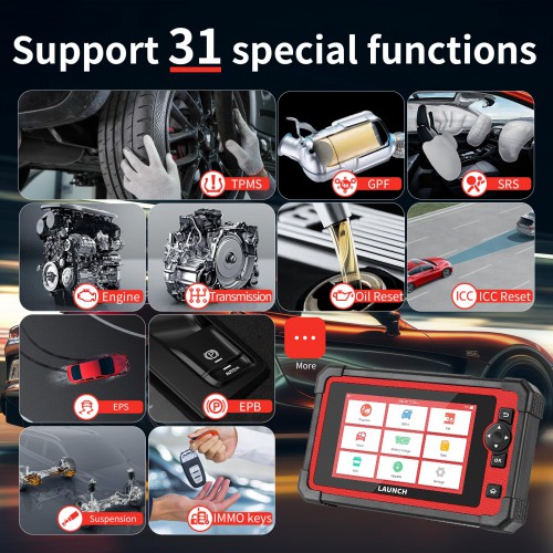 Launch X431 CRP919E Code Reader Scanner Full System Diagnostic Tools 31+ Reset Service 2 Years Free Update