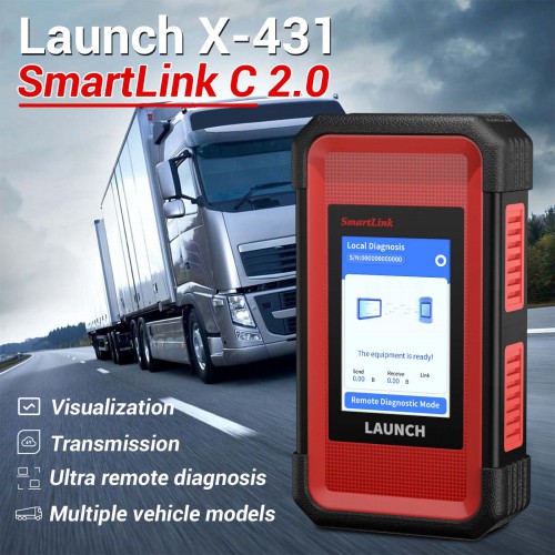 2024 Launch X-431 SmartLink C 2.0 Heavy Duty Truck Module Standard Configuration Update of HD3 Module work with X431 V+ / PRO3 S+/PRO3 APEX