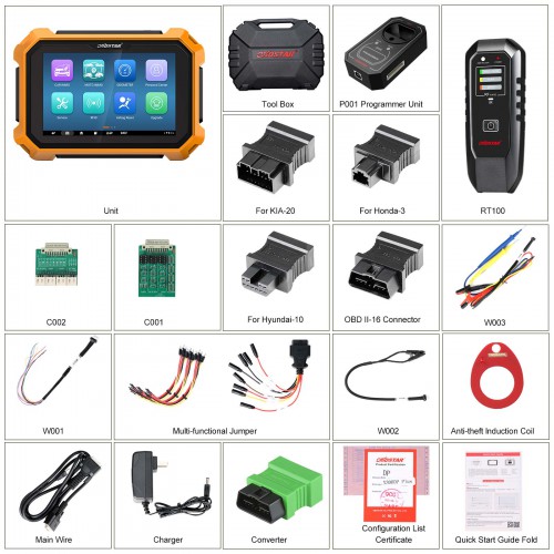 OBDSTAR X300 DP PLUS C Package Full Version Powerful Immo&Mileage Correction Tool with free Airbag Reset Kit FCA 12+8 Adapter and Toyota-30 Cable
