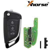 5pcs/lot Xhorse XKKF03EN Wire Remote Key Knife Flip 3 Buttons