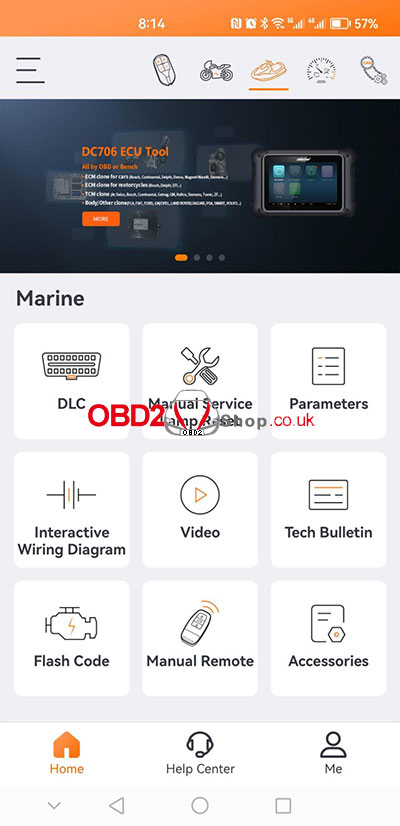 obdstar iscan mercury function display on app 01