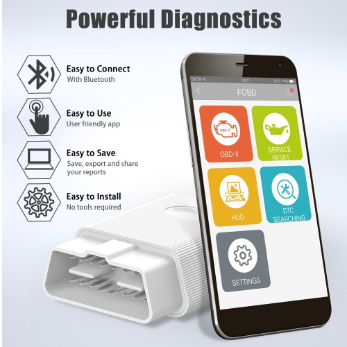 [UK Ship] Fcar FOBD Service Reset Tool and Play Auto Diagnostic for Android & IOS Phone APP 