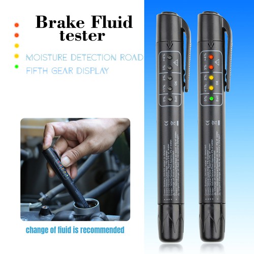 [UK/EU Ship] VXSCAN Brake Fluid VXSCAN Brake Fluid Tester Pen 5 LED Mini Indicator for Car Repairs Tools Automotive Diagnostic Testing Tool