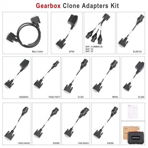 Launch X-431 ECU & TCU Programmer Standalone Cloning with Gearbox Clone Adapters Kit
