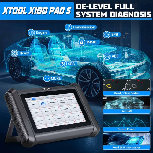 2024 New XTOOL X100 PADS Auto Key Programmer Built-in CAN FD DOIP Full system diagnostic 23 Services 2 Years Free Upadte