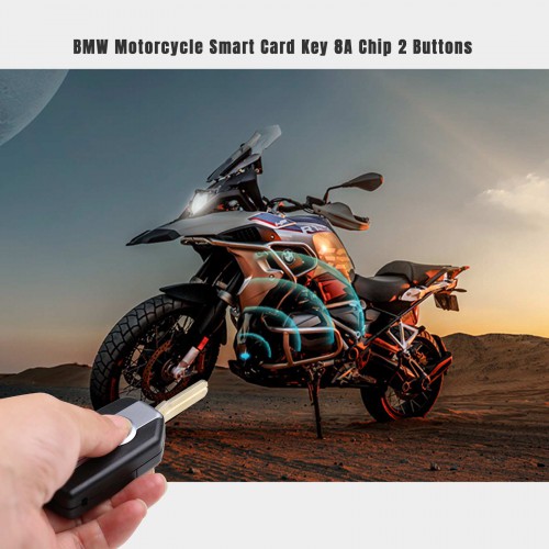 New For BMW Motorcycle Smart Card Key 8A Chip 2 Buttons