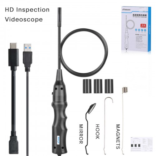 XTOOL XV100 Waterproof 8.5mm HD Endoscope Camera Micro 8 LED IP67 Car Endoscope Inspection Borescope For XTOOL D8//A80