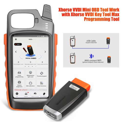 Xhorse VVDI Key Tool Max plus VVDI MINI OBD Tool Support Bluetooth