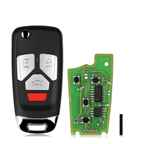 5pcs/Lot Xhorse XKAU02EN VVDI Flip Key Universal Remote Key Wired For Audi Type 3+Panic