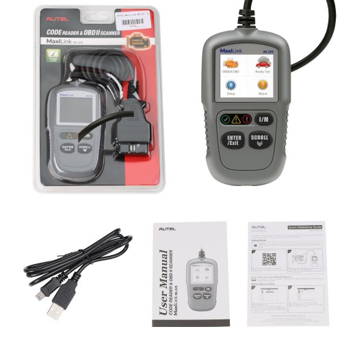 AUTEL MaxiLink ML329 Code Reader Engine Fault CAN Scan Tool with Patented One-Click I/M & AutoVin Advanced version of the AL319 OBD2 Scanner