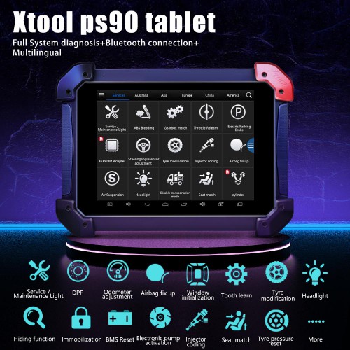 XTool PS90 Tablet Vehicle Diagnostic Tool Support Wifi and Special Function 2Yrs Free Update Online