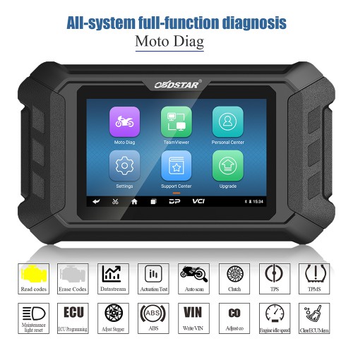 [2 Years Free Update] OBDSTAR MS50 Tablet for Motorcycle/ Snowmobile/ ATV/ UTV Support most of the Asian and European models