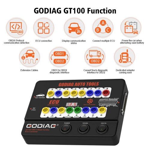 [UK/EU Ship] Godiag GT100 Auto Tools OBD2 Break Out Box ECU Connector with for BMW FEM/ BDC Test Platform For BMW CAS4/CAS4+ Programming