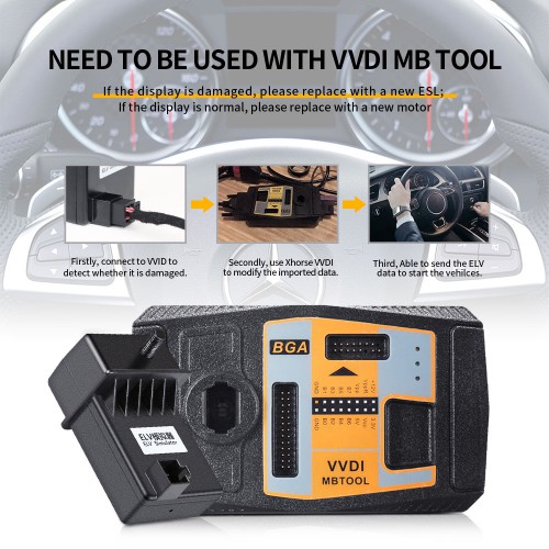 VVDI2 Full + VVDI MB with 1Year Unlimited Tokens + VVDI Key Tool and ELV Emulator and Universal Mercedes Benz FBS3 Smart Key