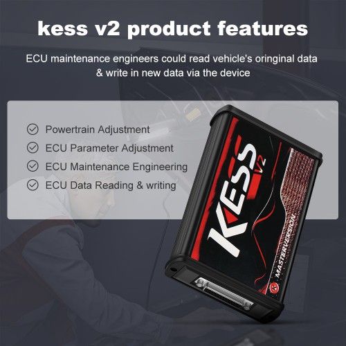 Online Version V2.7 Kess V2 V5.017 with red PCB Support 140 Protocol Unlimited Tokens
