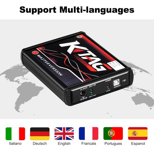 New 4LED Red PCB KTAG 7.020 EU Online Version SW V2.25 No Token Limited Support Full Protocols