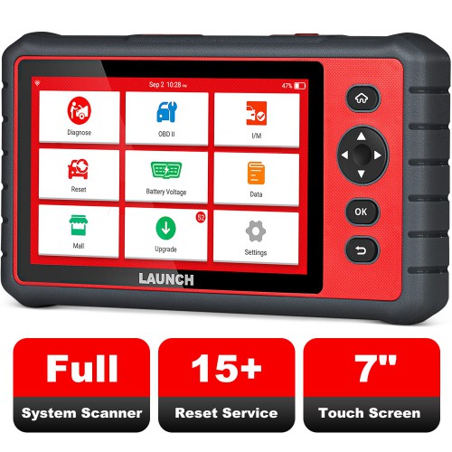 [UK Ship] Launch CRP909E Full-System OBD2 Scanner with 15 Reset Service Update Online 9 Languages Supported