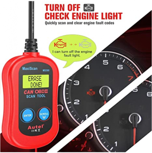 Autel MaxiScan MS300 Universal OBD2 Scanner Turn Off Check Engine Light Read & Erase Fault Codes