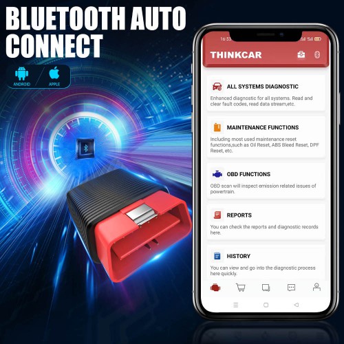 [UK/EU Ship] ThinkCar 2 ThinkDriver Professional Bluetooth Full System OBD2 Scanner for iOS Android