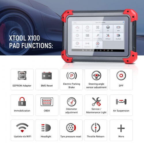 [No Tax] XTOOL X100 PAD Car Key Programmer more stable than the old one with Oil Rest and Odometer Adjustment function
