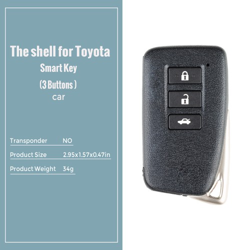 5pcs/lot For Toyota Lexus XM Smart Key Shell 1590 Type 3 Buttons with logo