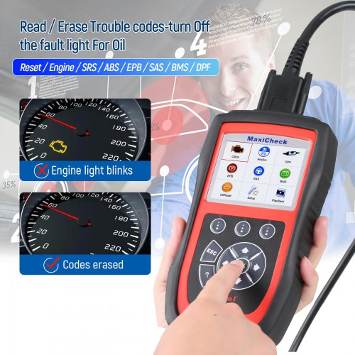 [UK/EU Ship] Autel MaxiCheck Pro Service Tool for EPB/ Oil Service/ ABS/ SRS/ BMS/ DPF Free Update All Life Time