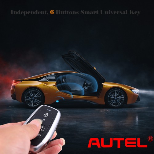10pcs/lot AUTEL IKEYAT006BL Independent 6-Button Universal Smart Key - Left & Right Doors / Trunk