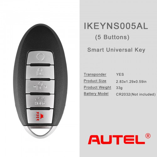 10pcs/lot AUTEL IKEYNS005AL 5 Buttons Key for Nissan