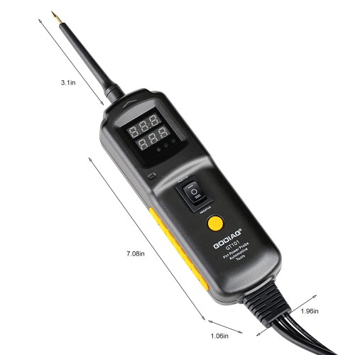 GODIAG GT101 PIRT Power Probe DC 6-40V Vehicle Electrical System Diagnosis/ Fuel Injector Cleaning Testing/ Current Detection/Relay Testing