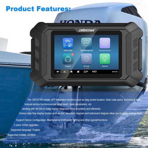 OBDSTAR iScan HONDA Marine Diagnostic Tool with 2 years of free updates