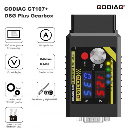 GODIAG GT107+ DSG Plus Gearbox Data Adapter For DQ250/ DQ200/ VL381/ VL300/ DQ500/ DL501/ Benz/ BMW