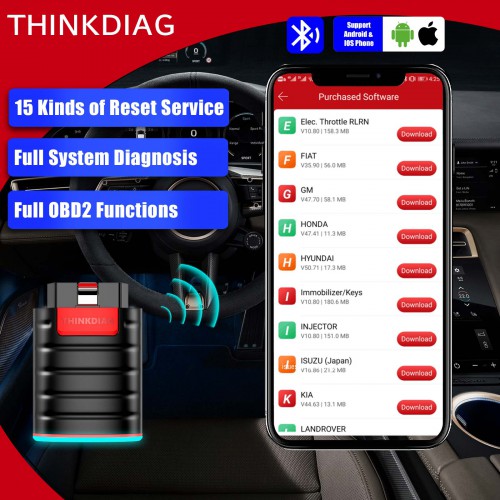 [UK/EU Ship] THINKCAR ThinkDiag Full-system OBD2 Scanner Auto Diagnostic Tool With 1 Year All Car Brands License