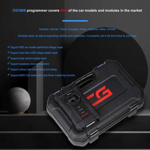 [UK/EU Ship] CGDI CG100X New Generation Programmer for Airbag Reset Mileage Adjustment and Chip Reading Support MQB Free PRO V2 Harness and D1 Adapter