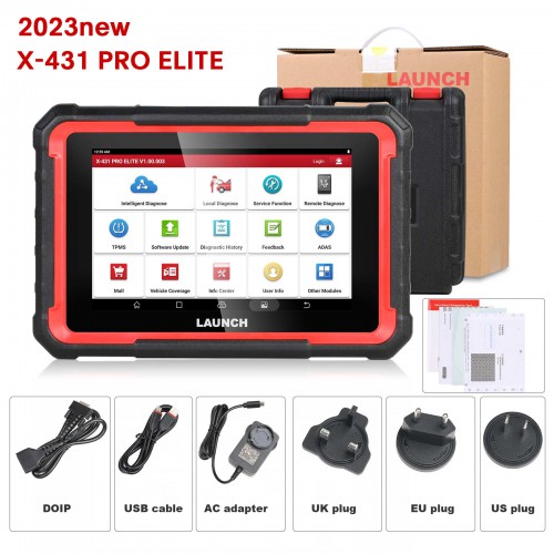 2024 Launch X431 PRO Elite 8'inch Car Diagnostic Tool All System OBD OBD2 Scanner CAN FD/DOIP Active Test 32 Reset Same Function as X431 V