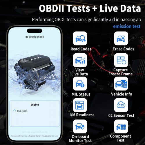 XTOOL Advancer AD20 PRO OBD2 Scanner with Maintenance Light Reset/ Battery Test Functions