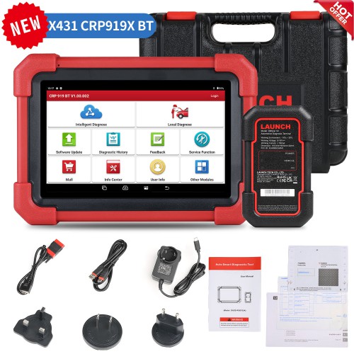 2024 Launch X431 CRP919XBT CRP919X BT OBD2 Scanner Bi-Directional Scan Tool All System Diagnostic Scanner 31 Services CAN FD/DoIP FCA SGW