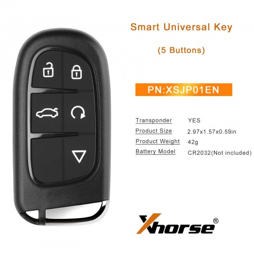 5pcs XHORSE XSJP01EN XM38 series Universal Smart key