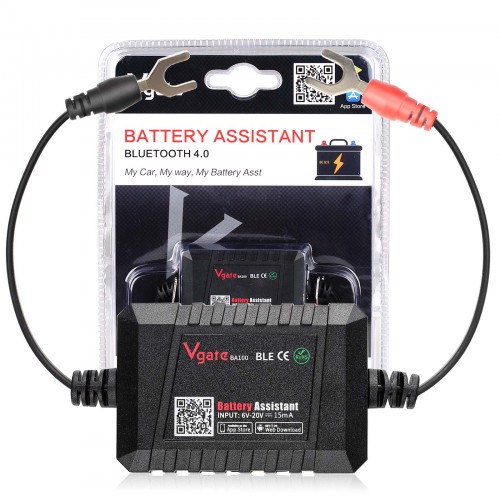 [UK Ship] Vgate Battery Assistant BlueTooth 4.0 Wireless 6~20V Automotive Battery Load Tester for Android & iOS