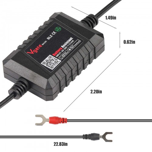 [UK Ship] Vgate Battery Assistant BlueTooth 4.0 Wireless 6~20V Automotive Battery Load Tester for Android & iOS