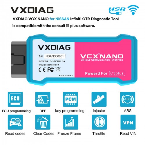 [EU Ship] WIFI Version XDIAG VCX NANO for Nissan Infiniti GTR Diagnostic Tool Supports Programming