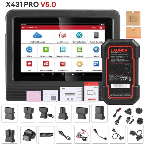 Launch X431 PRO (X431 V 5.0)  8 inch Tablet Wifi/Bluetooth Full System Diagnose with 30+ Special Functions 2 Years Free Update Support DOIP CAN FD