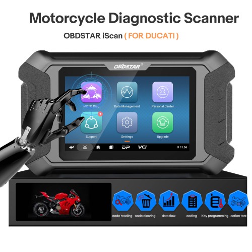[UK/EU Ship] OBDSTAR iScan DUCATI Motorcycle Diagnosis and Key Programming Tool with free M041 Cable Apdater