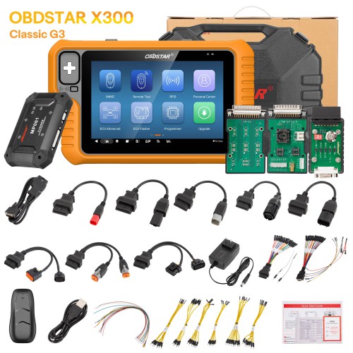 2024 OBDSTAR X300 Classic G3 A1+A2 Intelligent Programming Tool for E-cars Motorcycle Marine (jet-ski) with Free Key Sim 5 in 1 and Motor Adapters