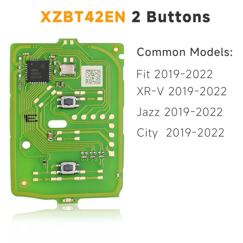 [5Pcs/Lot] XHORSE XZBT42EN Remote Key Honda 2 Buttons PCB For Honda Fit/XR-V/Jazz/City with Key Shell