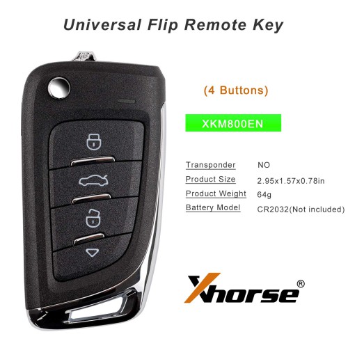 [5Pcs/Lot] XHORSE XKM800EN Universal Flip Remote Key 4 Buttons Knife Style