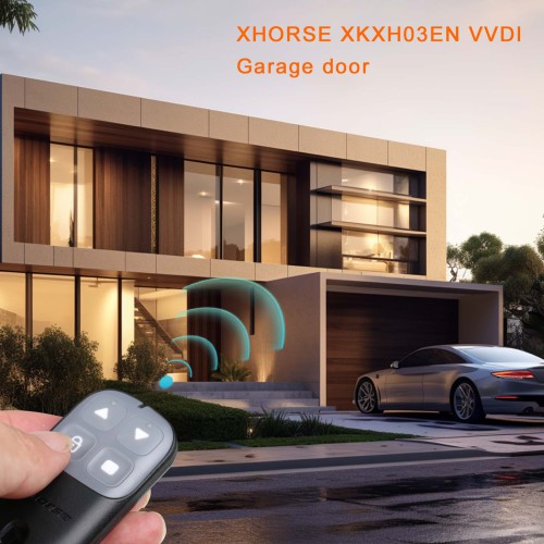 (5Pcs/lot) Xhorse XKXH03EN Wire Remote Key Garage Door 4 Buttons Black English Version